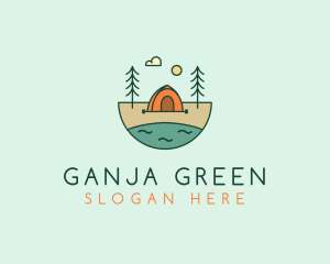 Lakeside Tent Camping logo design