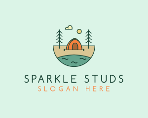 Lakeside Tent Camping logo design