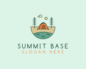 Lakeside Tent Camping logo design