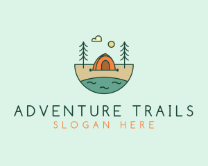 Lakeside Tent Camping logo design