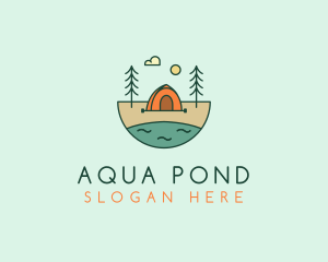 Lakeside Tent Camping logo design