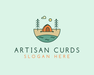 Lakeside Tent Camping logo design