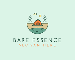 Lakeside Tent Camping logo design