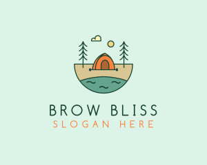 Lakeside Tent Camping logo design