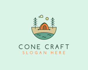 Lakeside Tent Camping logo design