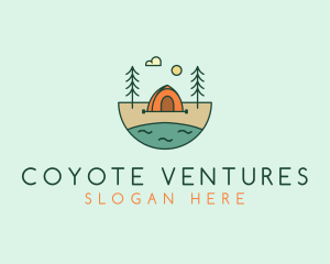 Lakeside Tent Camping logo design