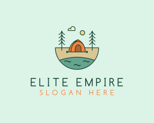 Lakeside Tent Camping logo design