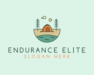 Lakeside Tent Camping logo design