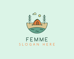 Lakeside Tent Camping logo design