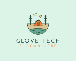 Lakeside Tent Camping logo design