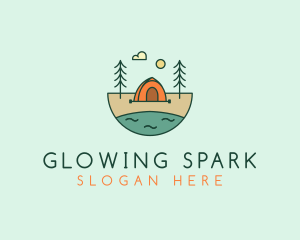 Lakeside Tent Camping logo design