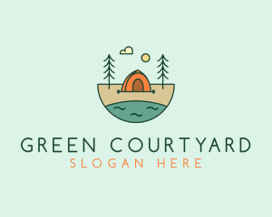 Lakeside Tent Camping logo design