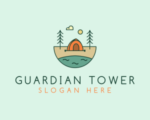 Lakeside Tent Camping logo design