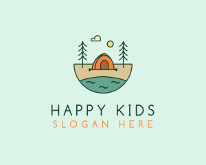 Lakeside Tent Camping logo design