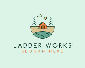 Lakeside Tent Camping logo design