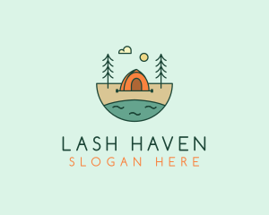 Lakeside Tent Camping logo design