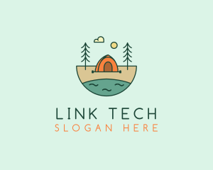 Lakeside Tent Camping logo design