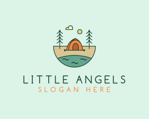 Lakeside Tent Camping logo design