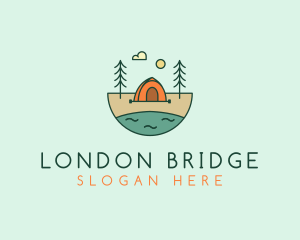 Lakeside Tent Camping logo design