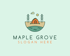 Lakeside Tent Camping logo design