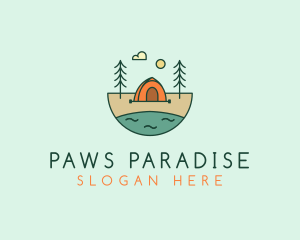 Lakeside Tent Camping logo design