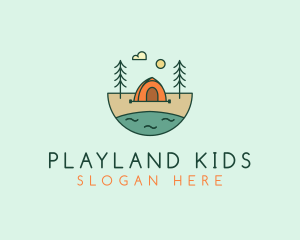 Lakeside Tent Camping logo design