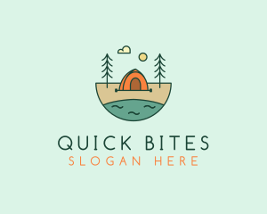 Lakeside Tent Camping logo design