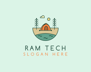 Lakeside Tent Camping logo design