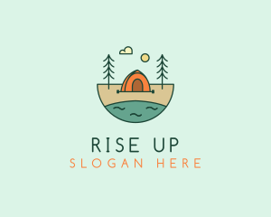 Lakeside Tent Camping logo design