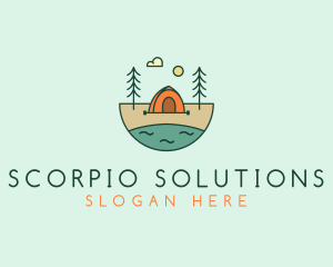 Lakeside Tent Camping logo design