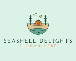 Lakeside Tent Camping logo design