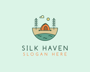 Lakeside Tent Camping logo design