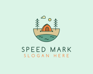 Lakeside Tent Camping logo design