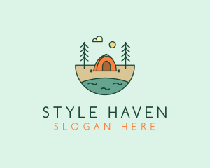 Lakeside Tent Camping logo design