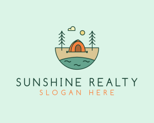 Lakeside Tent Camping logo design