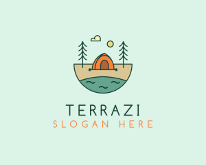 Lakeside Tent Camping logo design