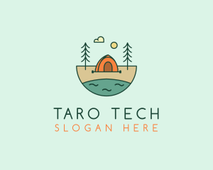 Lakeside Tent Camping logo design