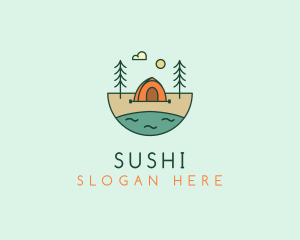 Lakeside Tent Camping logo design