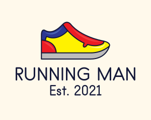 Sneaker - Mondrian Shoe Footwear logo design