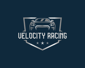 Auto Shield Race Car logo design