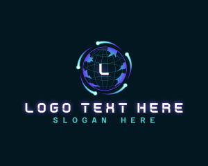 Sci Fi - Tech World  Software logo design