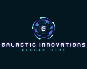 Sci Fi - Tech World  Software logo design