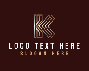 Letter K - Industrial Business Letter K logo design