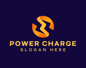 Lightning Electricity Power logo design