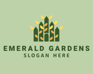 House Leaves Garden logo design