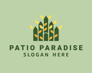Patio - House Leaves Garden logo design