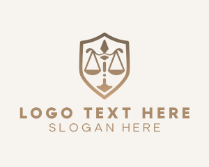 Judicial - Shield Law Firm Scale logo design