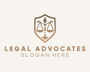 Shield Law Firm Scale logo design