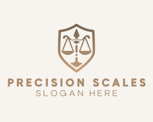 Shield Law Firm Scale logo design