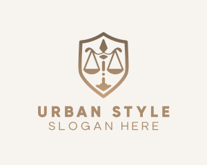 Judiciary - Shield Law Firm Scale logo design